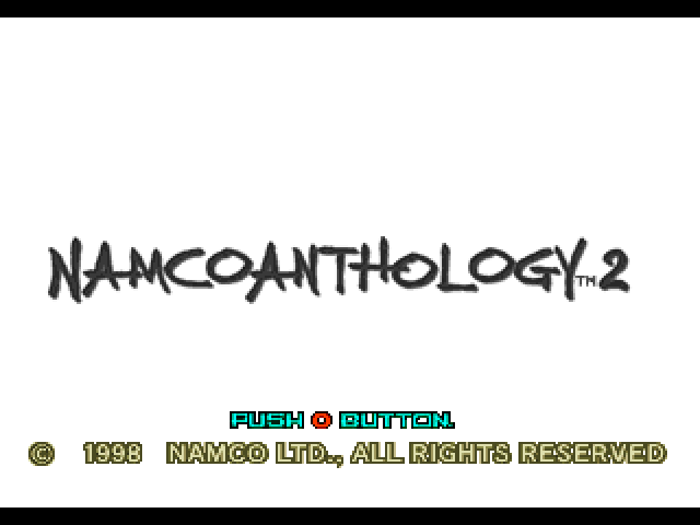 Namco Anthology 2 title screen for Playstation